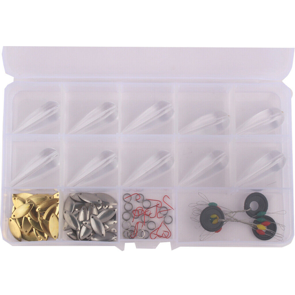 109x Sequins Baits Floating Bombarda Floats Hooks Rings Kit