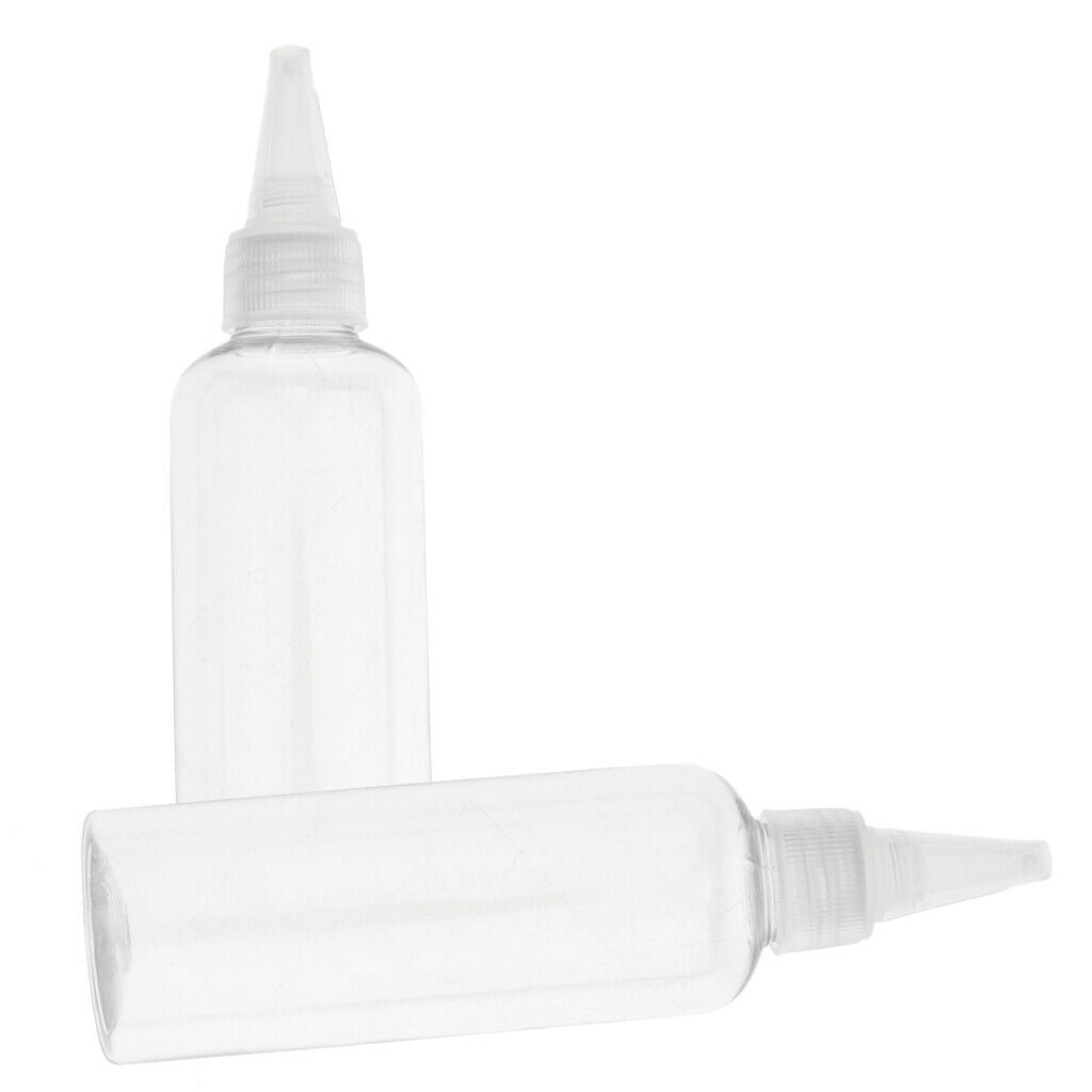 2pcs Plastic 100ml Travel Squeeze Bottle Lotion Shampoo Container Clear