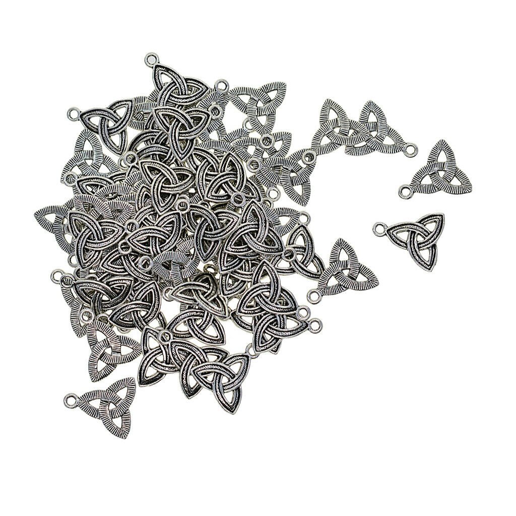 50 Pcs Triangle Celtic Knot Pendant Base DIY Jewelry Findings Accessories