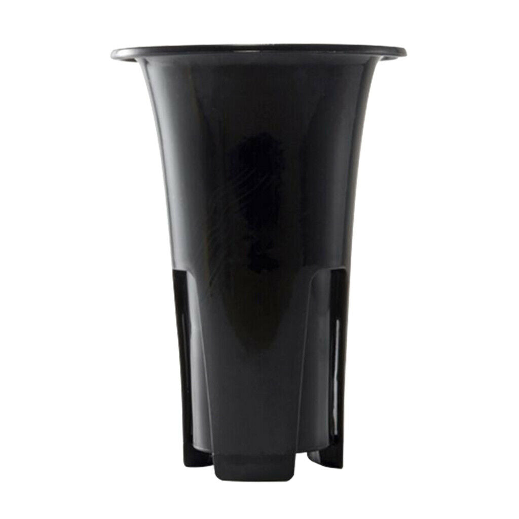2X Plastic Tall Plant Pots Black Flower Pots Planters for Orchid Cactus XL