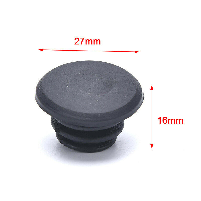 10pcs Bike Black Mini Rubber Grip Handlebar Bar End Plugs Stoppers CapsSJCA