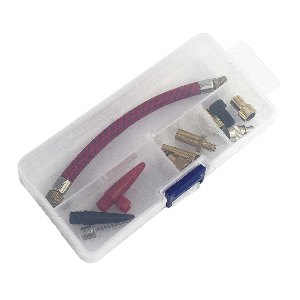11Pcs Bicycle Tire Inflatable Extension Hose Tip Adapter Universal Portable