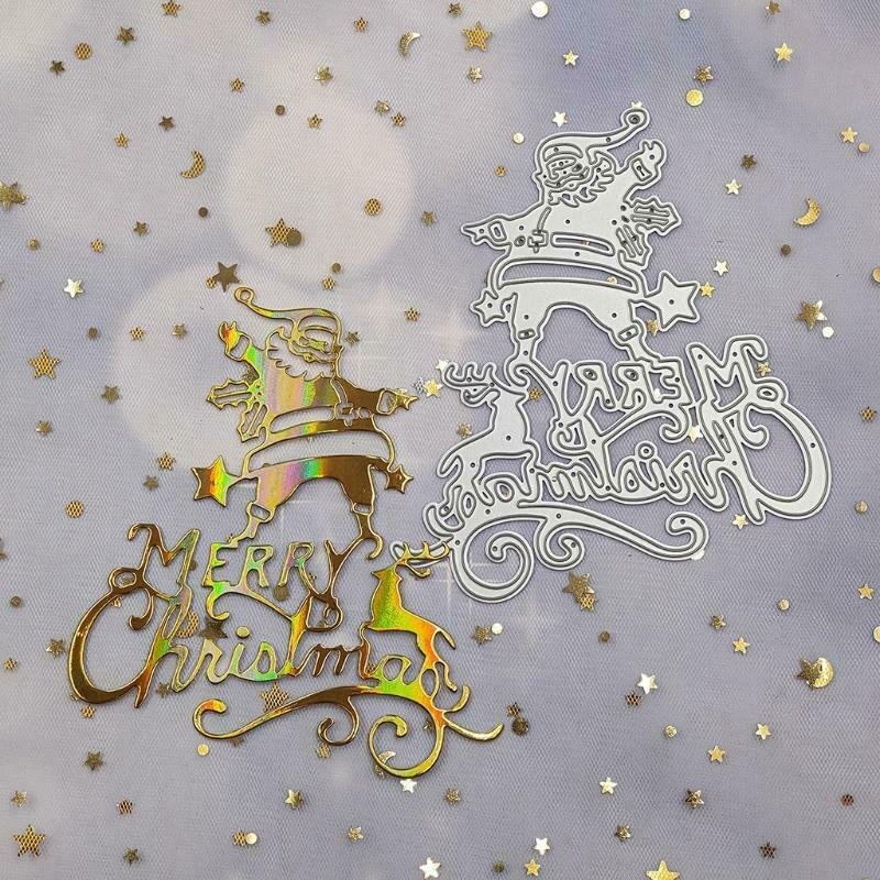 Merry Christmas Santa Metal Cutting Dies Stencil DIY Scrapbooking Album Paper