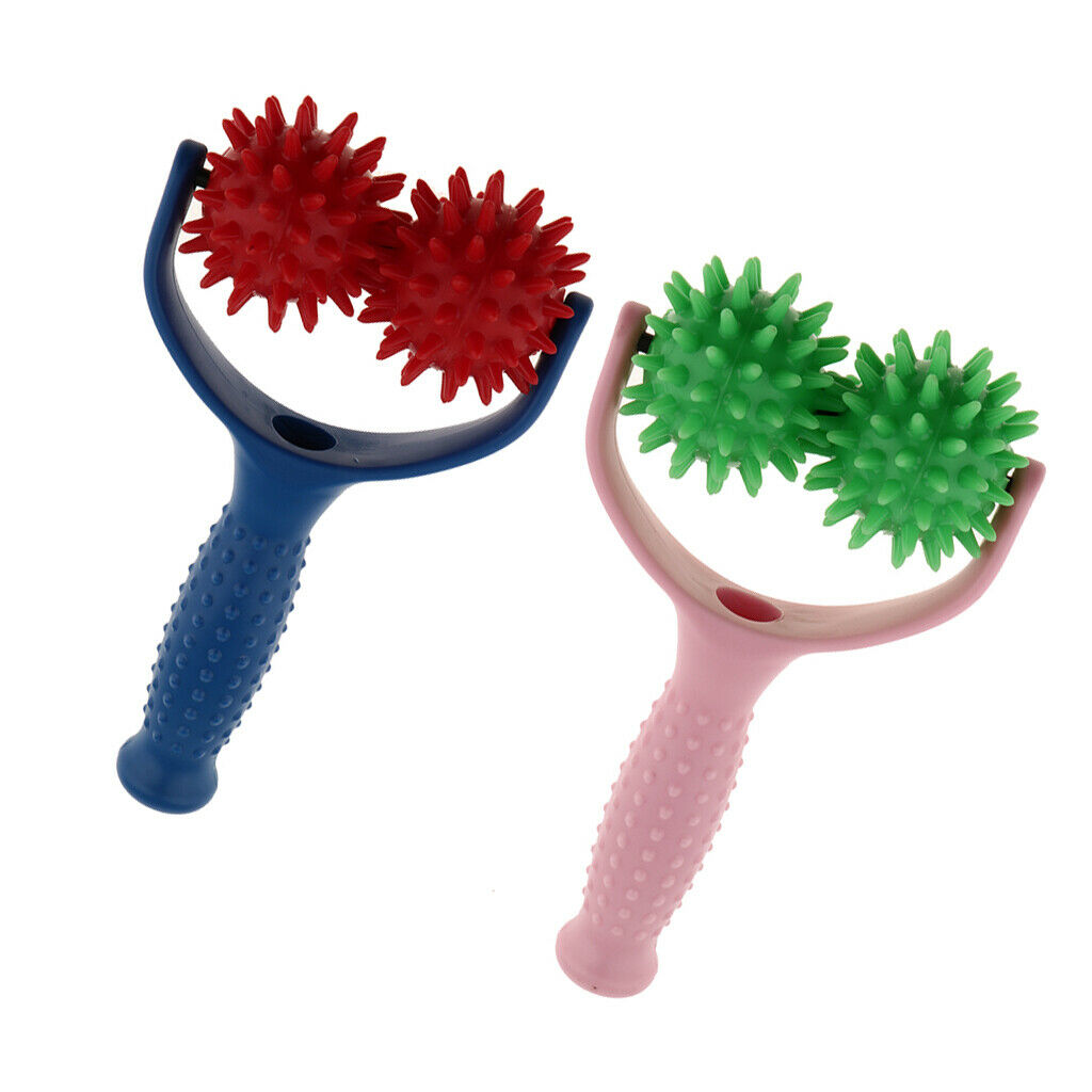 2x Travel Plastic Spiky Massage Ball Shoulder Muscle Massager Tools for Pain