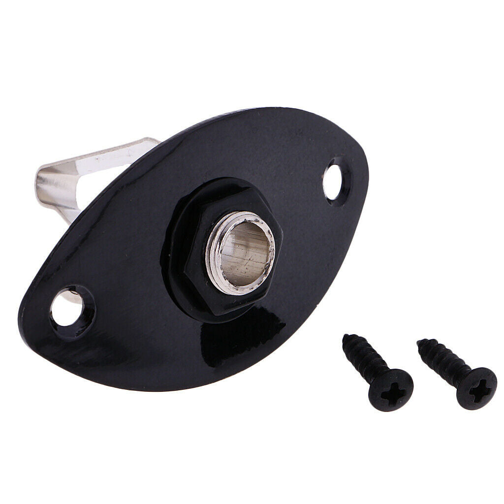 2 Pcs Input Oval Guitar Output Plug Equalizer Jack Output