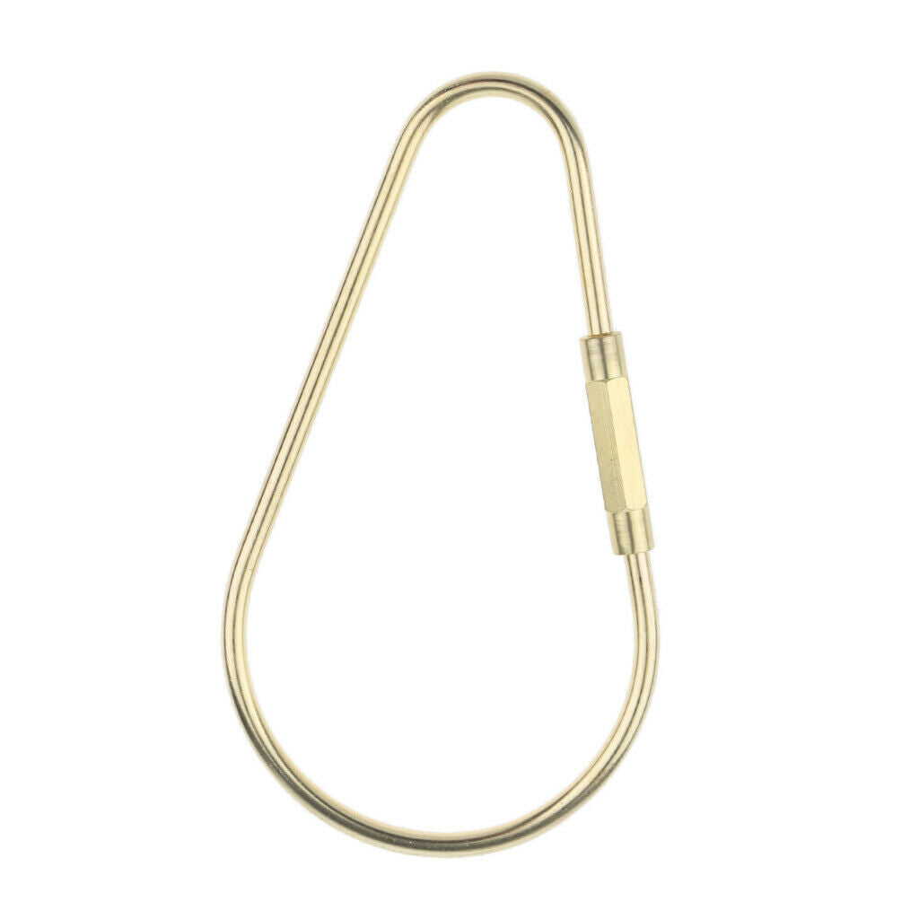 Durable Brass Screw Lock Keychain Ring Clip Carabiner Keychain Hook Clasp