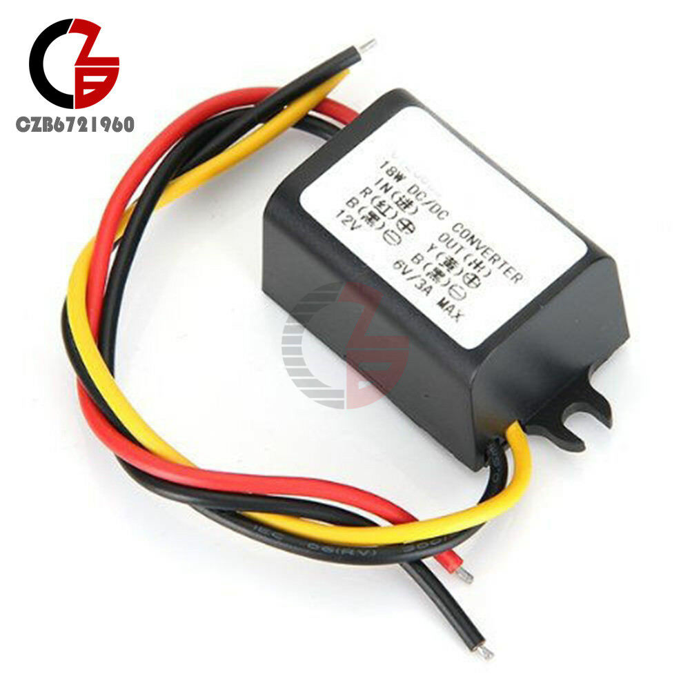 DC-DC 12V to 6V 3A 18W Converter Step down Module Power Supply Adapter Buck