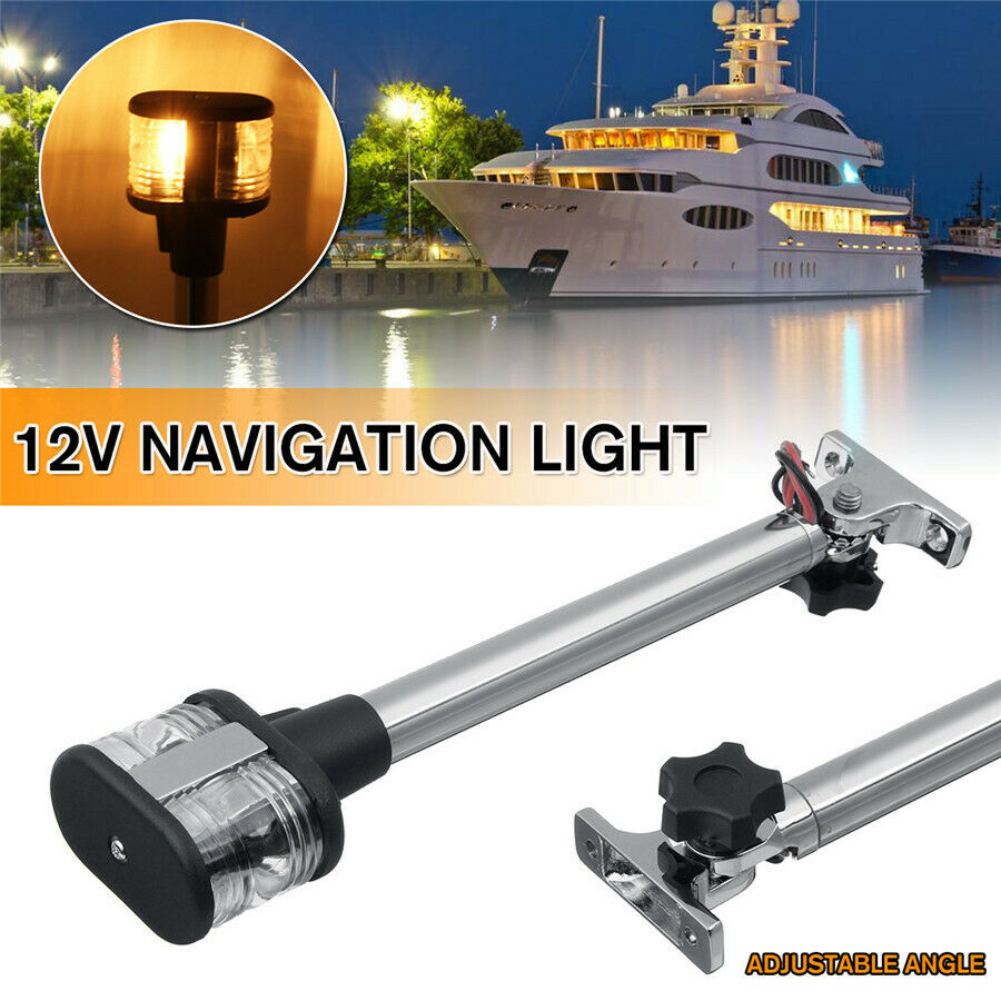 Fold Down Marine Boat Yacht 360Â° Navigation Light Stern Anchor Pole Lamp