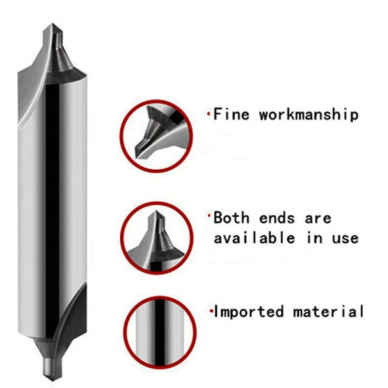 8pc 60 Degree 1mm、1.5、2、2.5、3、4、5、6mm Center Drill Bit Set Countersink Drill