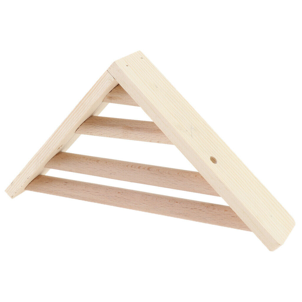 17x17cm Wooden Parrot Bird Cage Perches Triangle Stand Platform Budgie Toys Bird