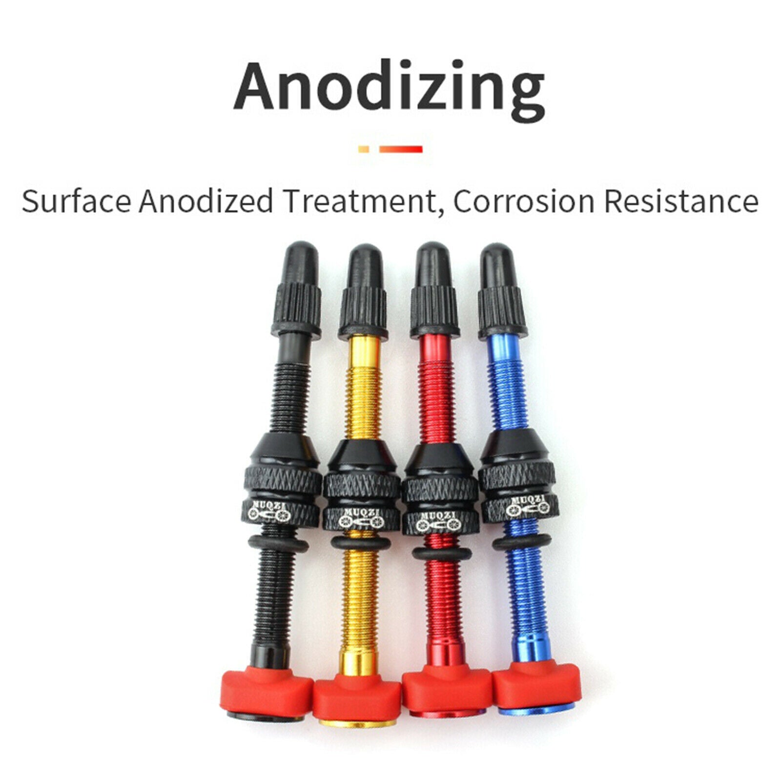 Alloy Tubeless Tire Presta Valve Stem MTB Universal Tubeless Rim 60mm,Red