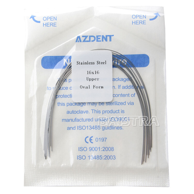 30 X Dental Ortho Arch Wire Stainless Steel Rectangular Oval 16X16 Upper AZDENT