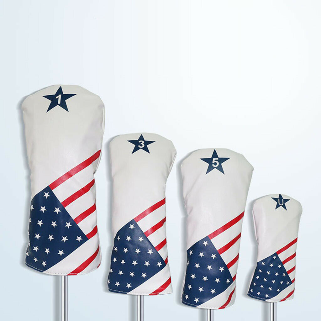 Lots 4 Waterproof Golf Wood Head Cover 400c Headcover Utility Club Protector
