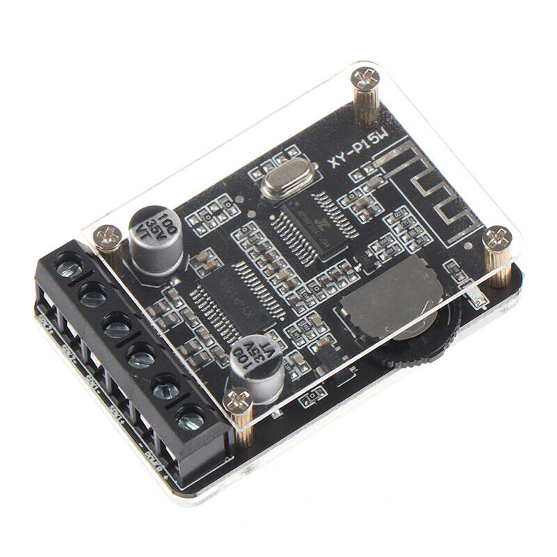 XY-P15 Digital Audio Bluetooth 5.0 Stereo Amplifier w/Case DC12-24V Dual C J FT