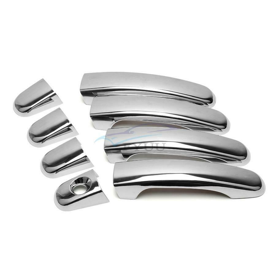 8× Weatherproof Side Door Handle Cover Trim For Chevy Tahoe Suburban Yukon 15-18