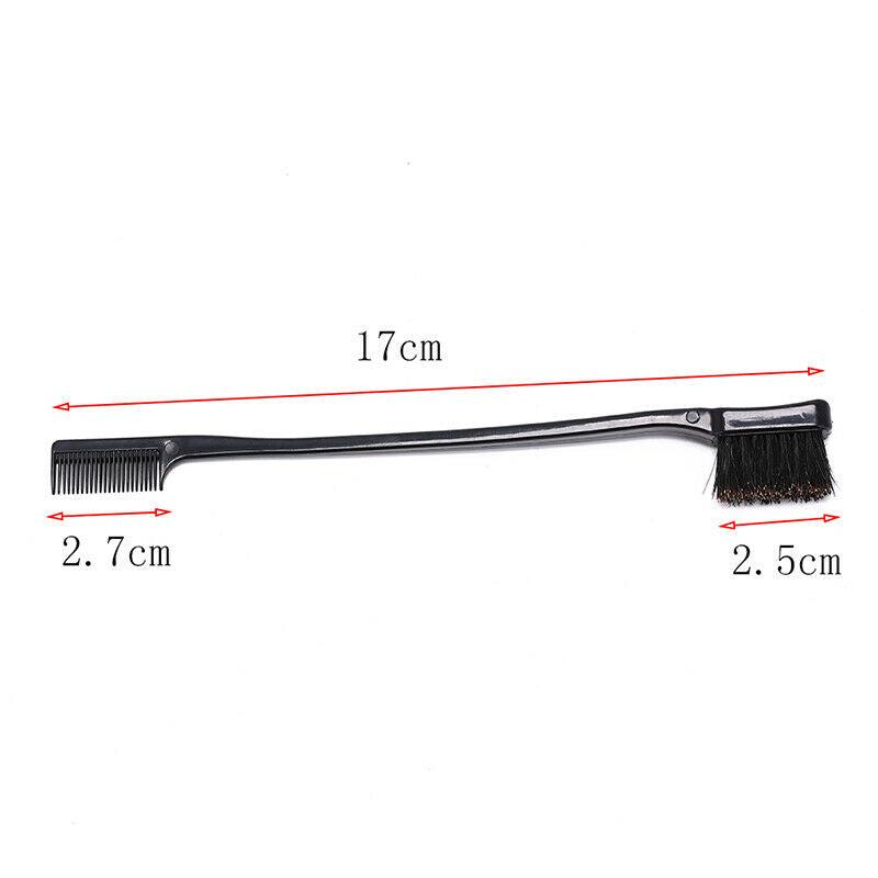 2pcs Edge Double Sided Comb Hair Control Brush Gel Smooth Natural Colors .l8