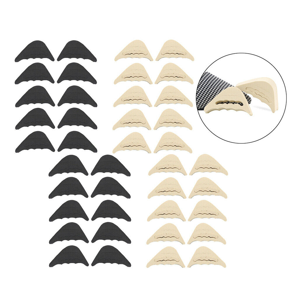 20 Pairs Sponge Forefoot Insert Pad Toe Filler Inserts Front Top Plugs