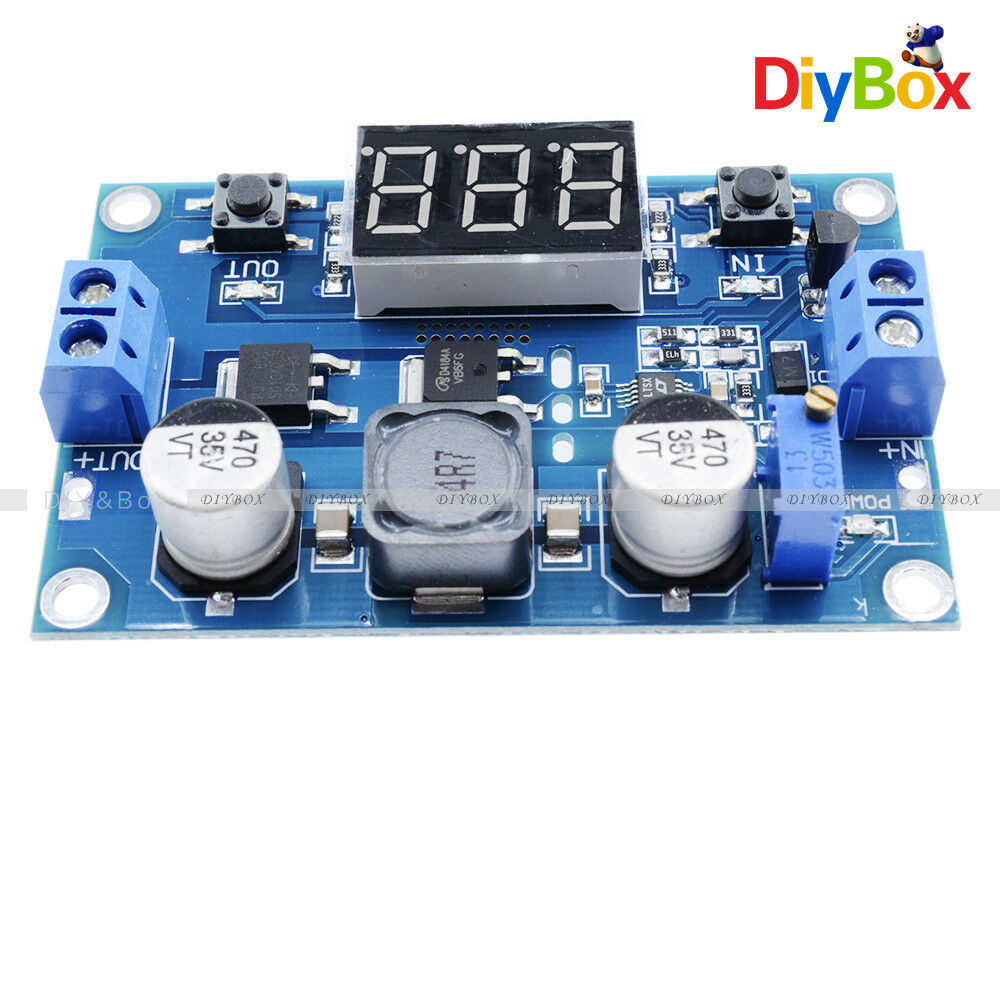 DC 3-35V To 3.5-35V LED Voltmeter Step up Boost Module LTC1871 With Heat Sink