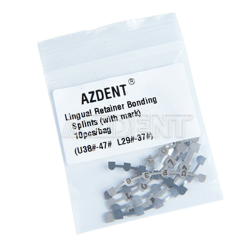 5 X AZDENT Dental Ortho Lingual Retainer Bonding Splits With Mark U/L10pcs/pack