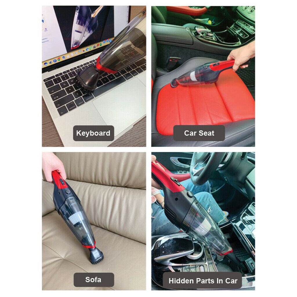 Cordless Car Vacuum Cleaner Portable Powerful Suction Wet & Dry Dual Use