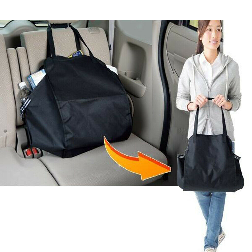 High Capacity Black Car Rear Storage Bag Durable Eco-friendly Washable