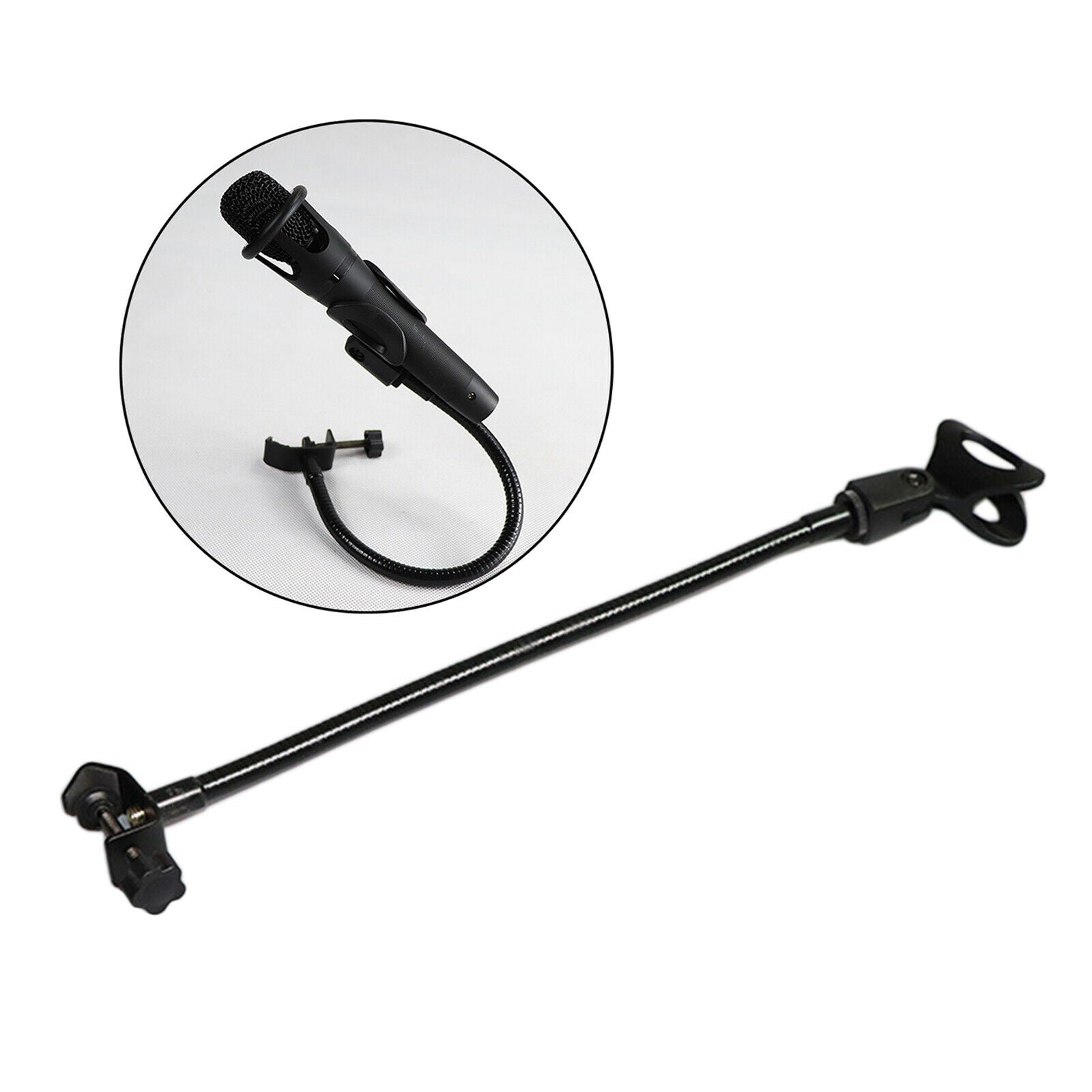 Gooseneck Desktop Mic Stands Holder 3/8" to 5/8" Screw for TV Stations Accs