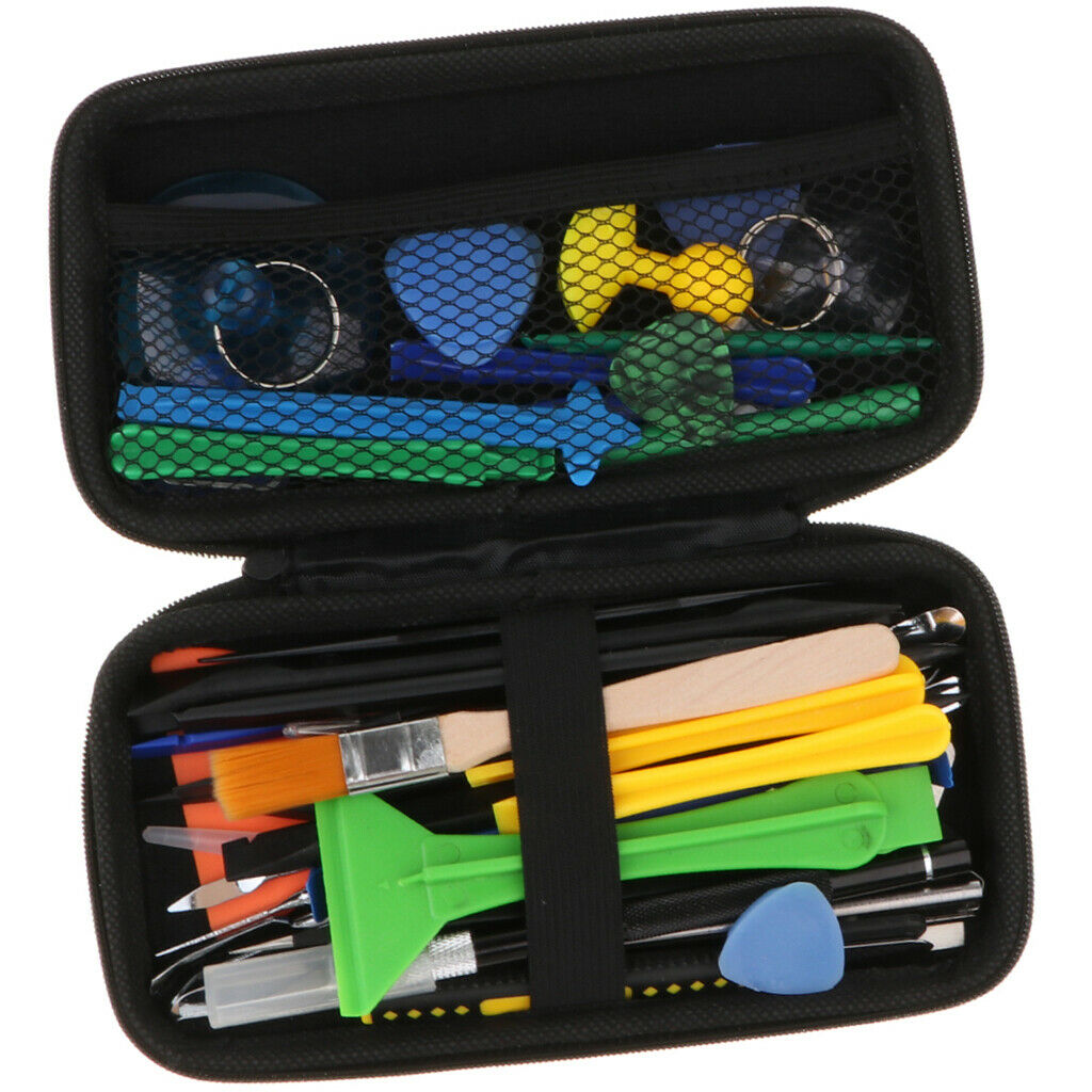 43 In 1 Safe Opening Pry Tool Repair Kit With Spudgers, Knifes, Tweezers,