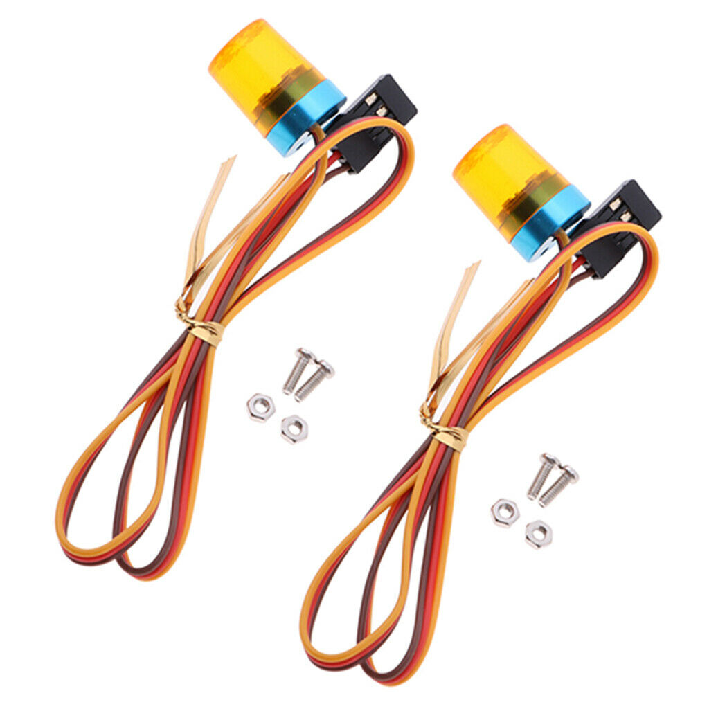 2pcs 1/10 RC Car Police Flash Rotate 4 Modes Ultra Bright