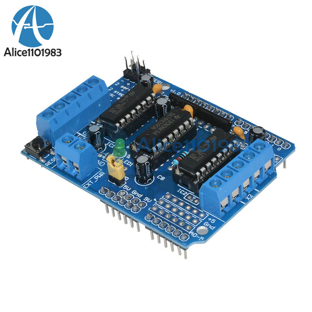Motor Drive Shield Expansion Board L293D For Arduino Duemilanove Mega2560  UNO