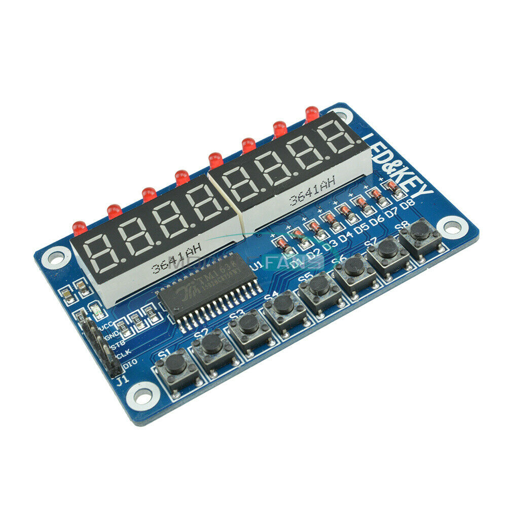 5PCS Digital 8-Bit LED Tube 8 KeyS TM1638 Display module for AVR Arduino ARM
