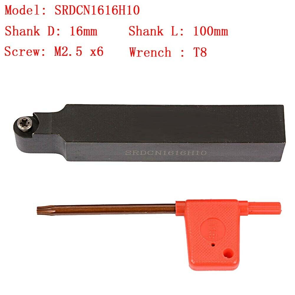 SRDCN1616H10(16mm*100mm)Lathe External Turning Tool Holder For RCMT10T3 inserts