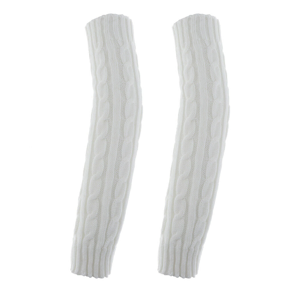 Multi Color Women Over Knee Socks Dance Gym Sport Long Socks White