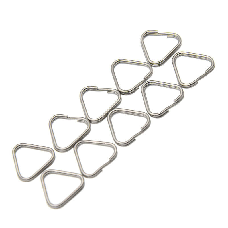 10 Pcs Triangle Rings Keychain Camera Clasps Bag Strap Accessory Replacement New