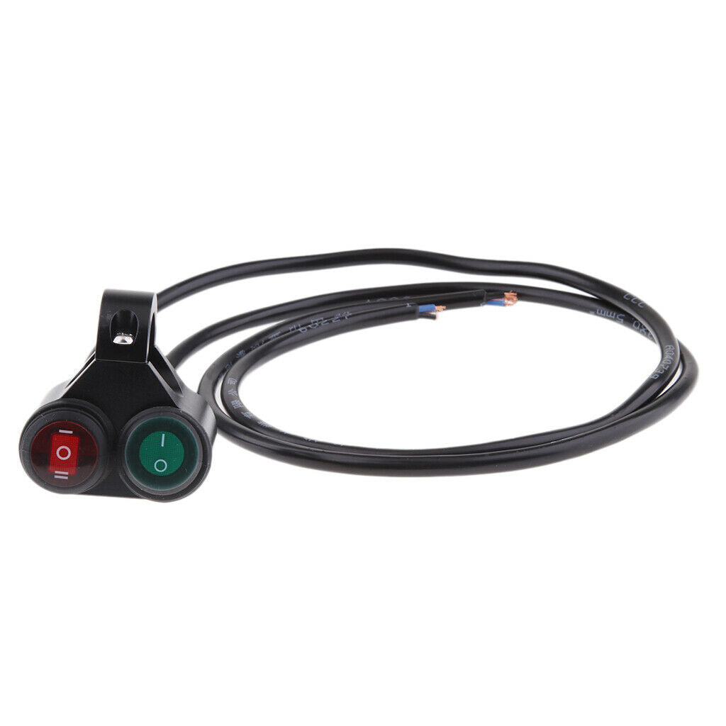 Motorcycle 22mm 7/8" Handlebar 2 Control Button Switch On/Off with Indicator