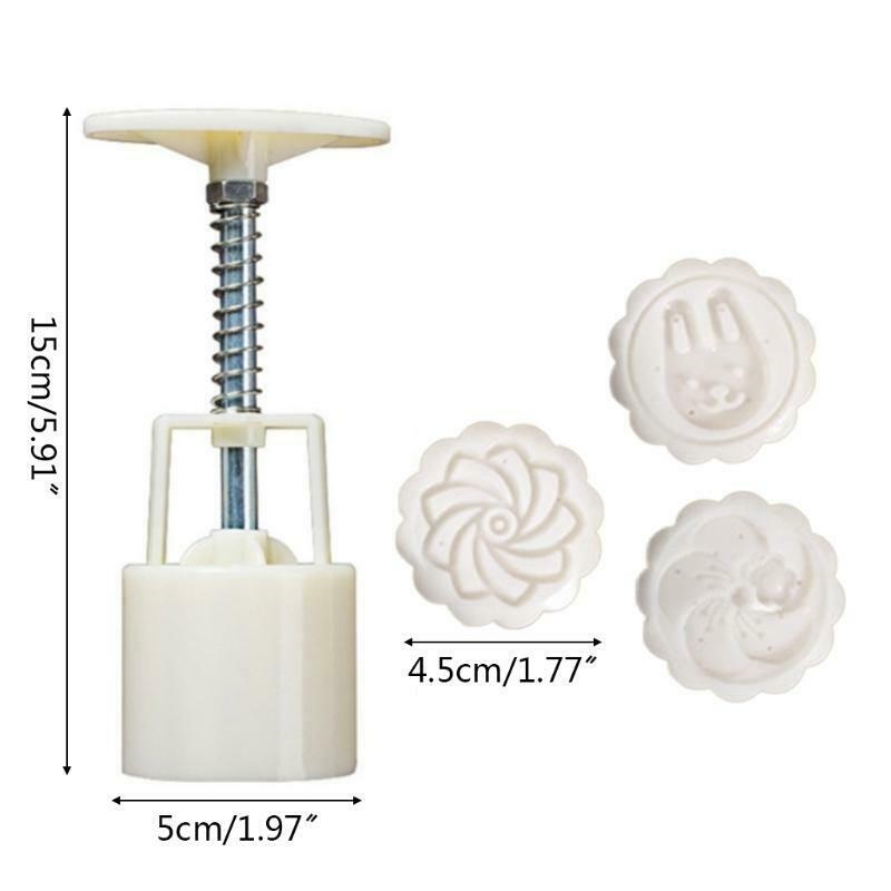 50g Moon Cake Mould Mid Autumn Festival Bath Bombs Food-Grade Plastic