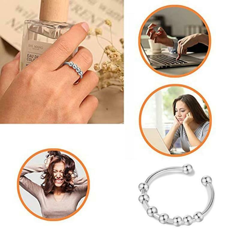 Anxiety Ring with Turntable Beads is Suitable for Anxiolytic Stress Gifts