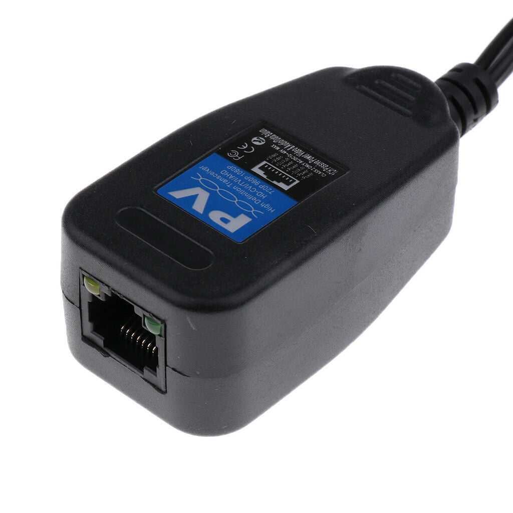 4Pcs CCTV BNC Male to CAT5e 6 RJ45 Connectors Video Power Balun Transceiver