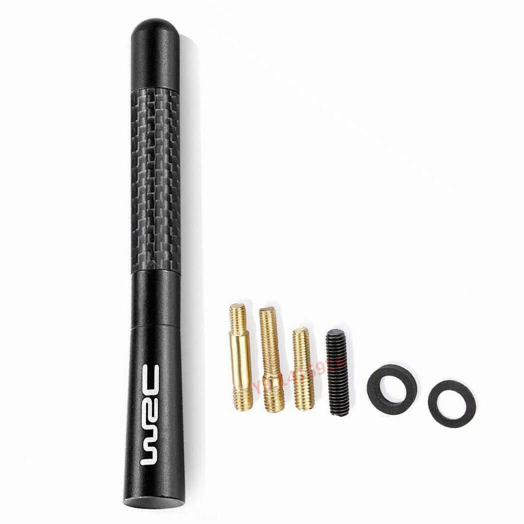 4.7" Carbon Fiber Black Mini Short Car AM/FM Radio Antenna Mast for Ford Focus