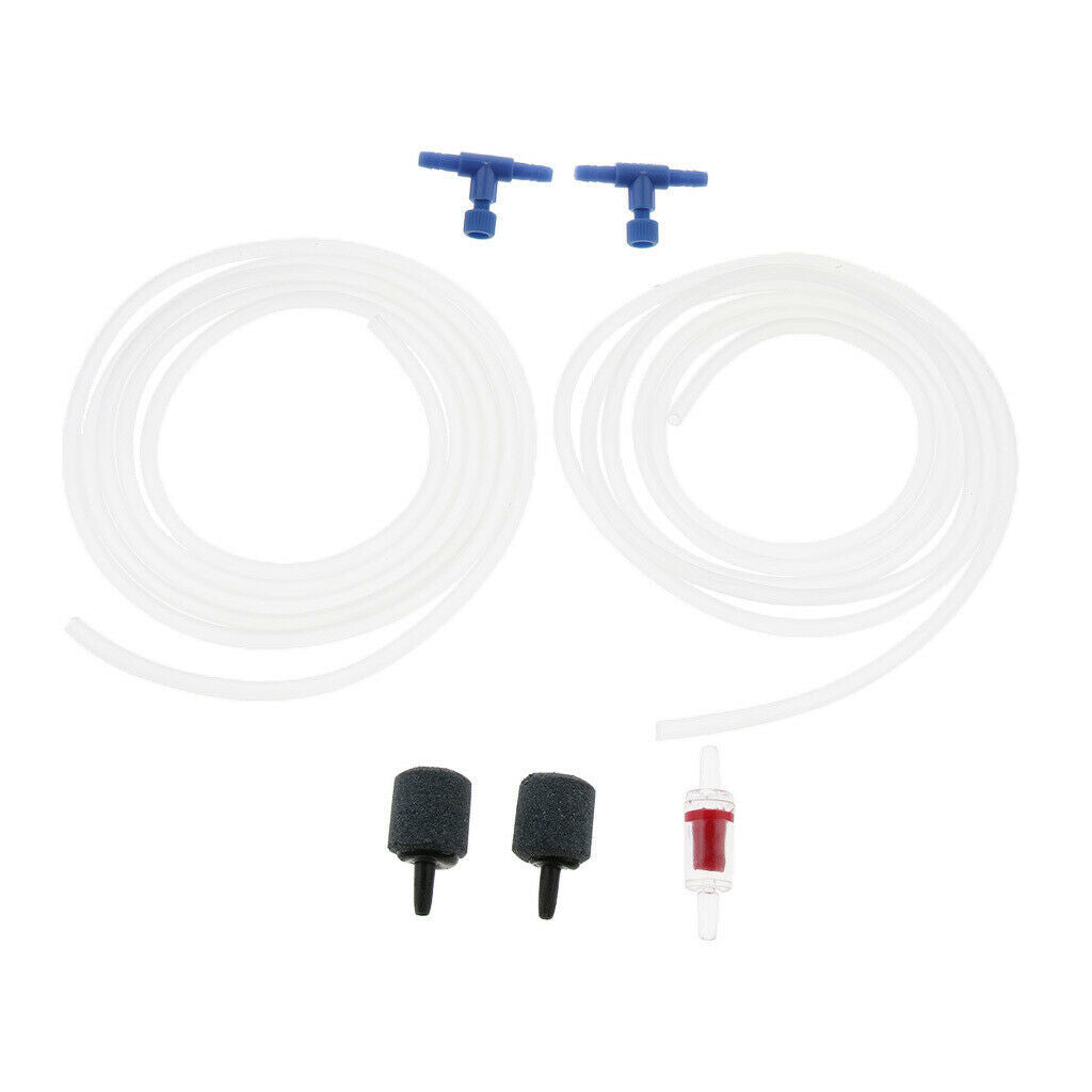 Blesiya 2x Aquarium   Tank Air Pump Oxygen Pipe and Accessories Kit