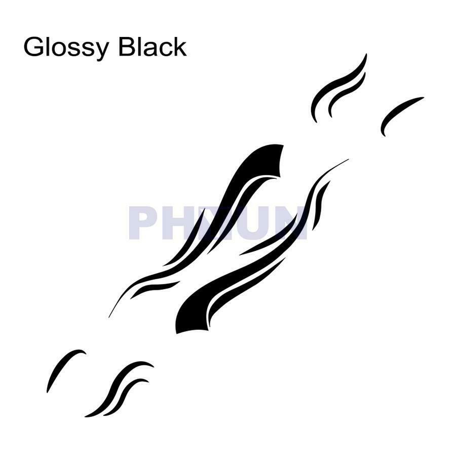 2 Sets Car RV Carvan Camper Van Body Side Stripes Graphics Vinyl  Decals Black