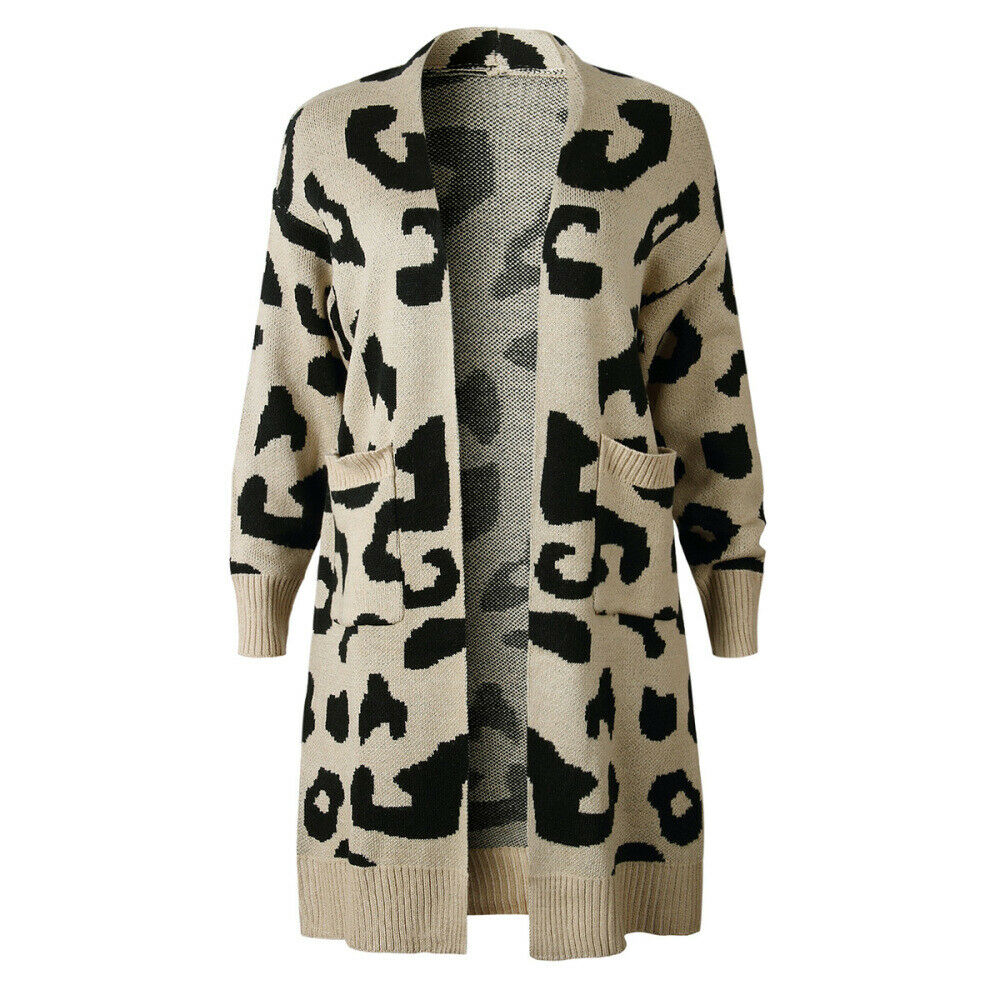 Winter Women Knitted Sweater Long Sleeve Cardigan Knitwear Jumper Jacket Coat