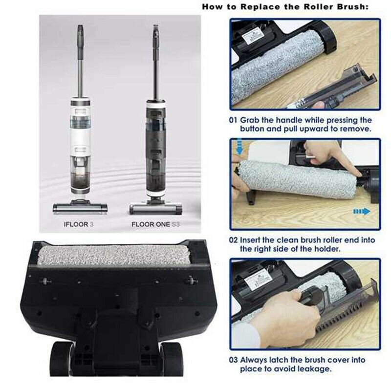 Replacement Brush Roller and Vacuum Filter Suitable for Tineco IFloor 3/IFloI5U3
