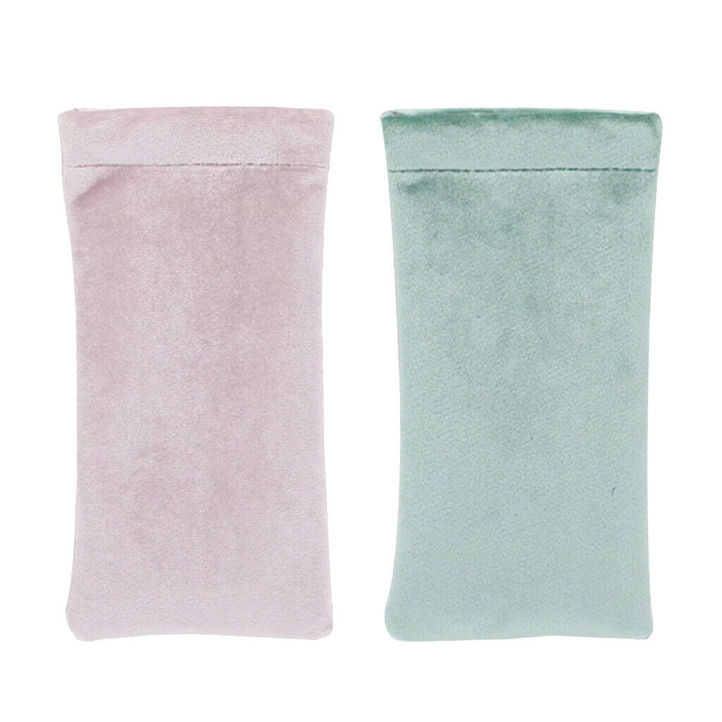 2x Velvet Sunglasses Pouch Eyeglass Holder Eyewear Storage Bag for Men