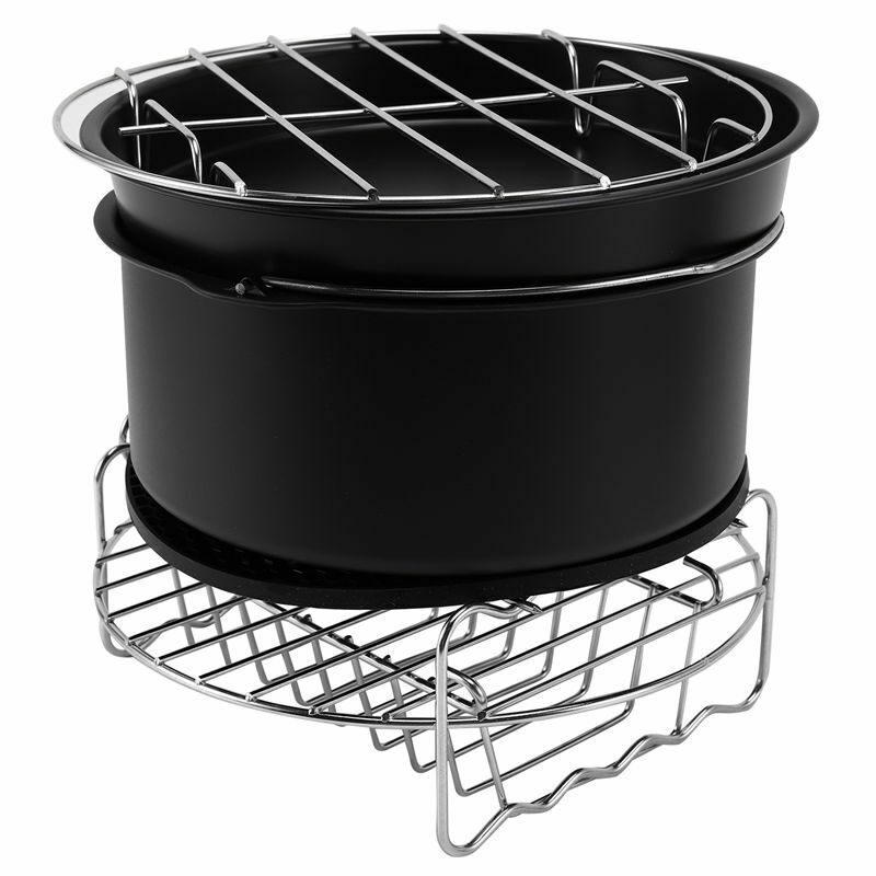 1X(7Pcs 8 Inch Air Fryer Accessories Set Chips Baking Pizza Pan Kitchen Tool6J6)