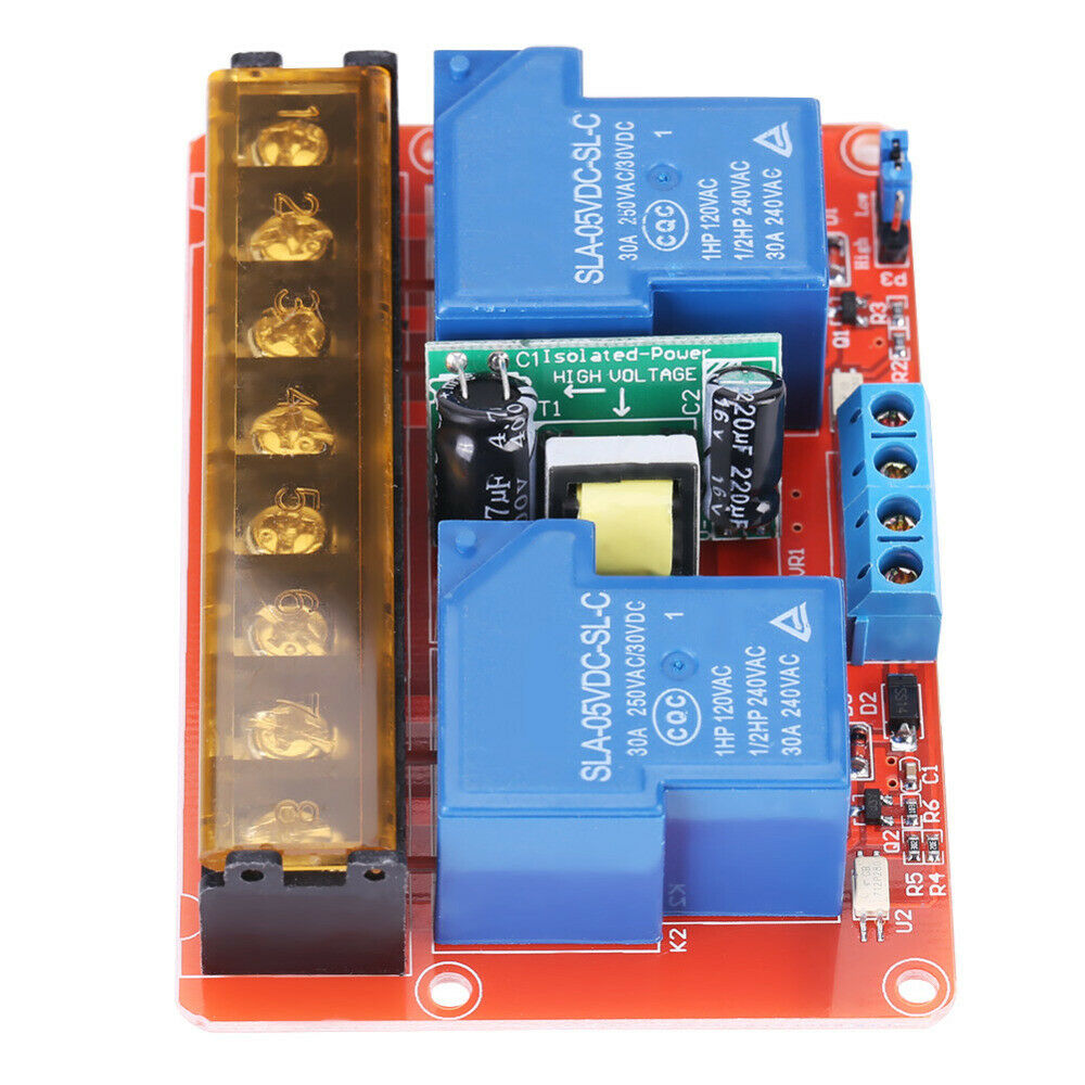 2 Channel Relay Module 30A DC 5V High-low Level Trigger Control Relay Module