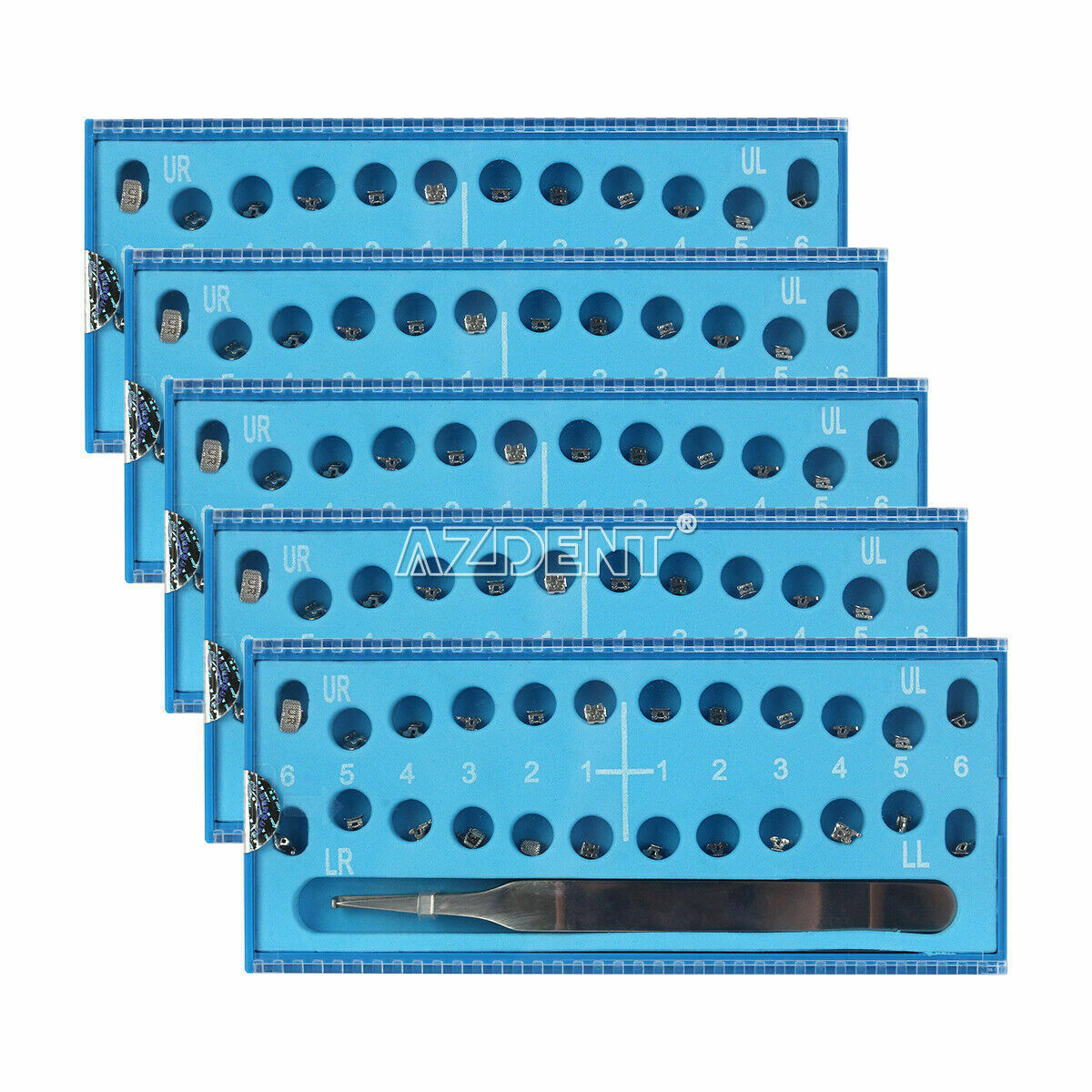 10 X Dental Orthodontic Self-Ligating Brackets Braces Roth.022 Hooks 345 &Tool