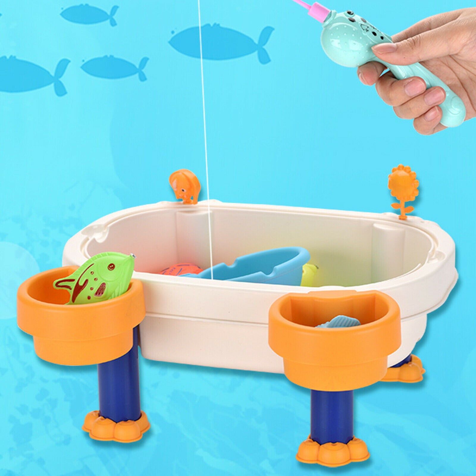 Educational Children Fishing Table Toys Colourful Magnetic Sand Development