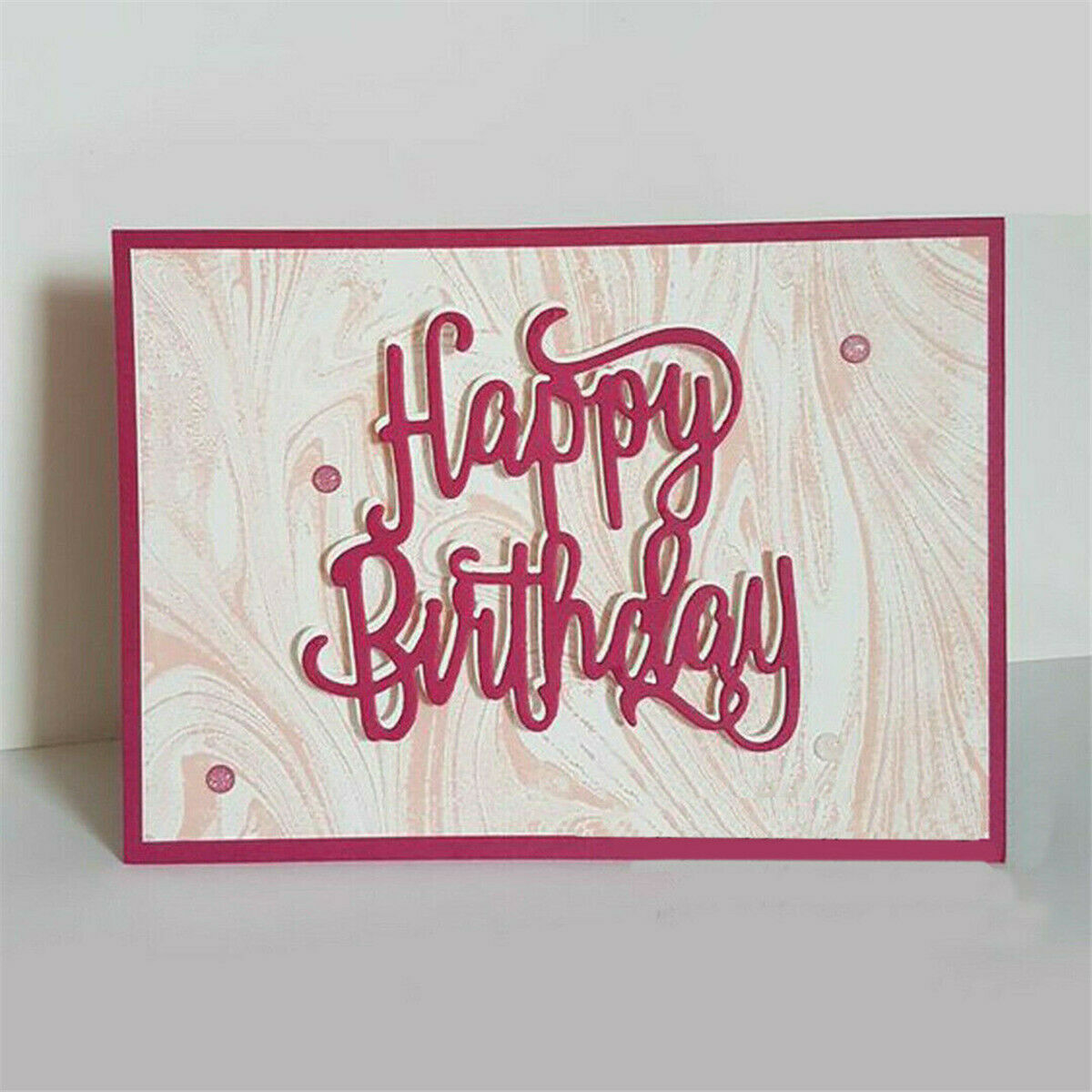 2x Happy Birthday Metal Cutting Dies Stencil DIY Scrapbooking Album Card Craft