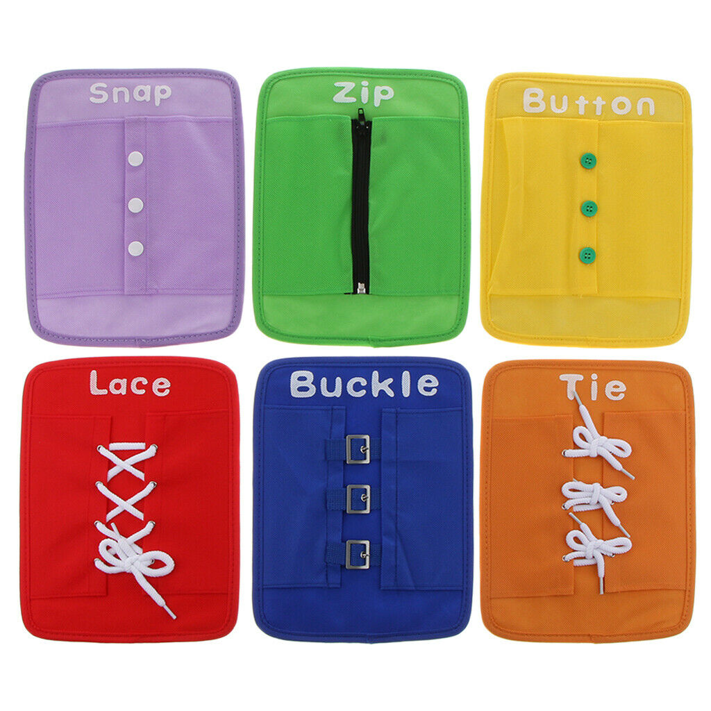 Set   of   Kids   Learn   To   Zip   Button   Snap   Buckle   Tie   Lace