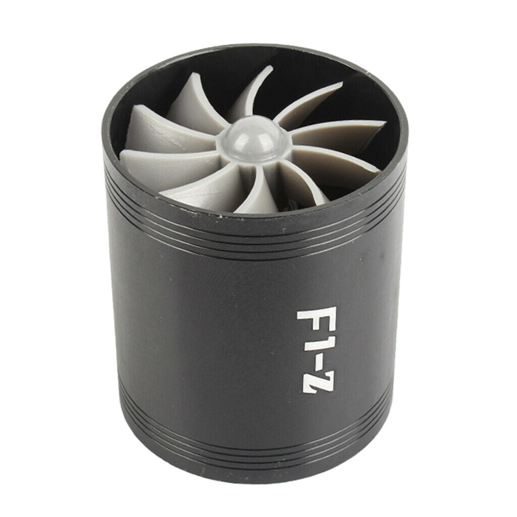 Turbo Charger Double Fan Turbine Turbo 2.5-2.9inch Easy installation Black